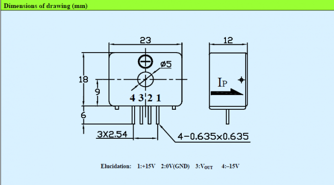 capacità di sovraccarico corrente ad effetto hall del trasduttore CS040G dell'input 40A forte